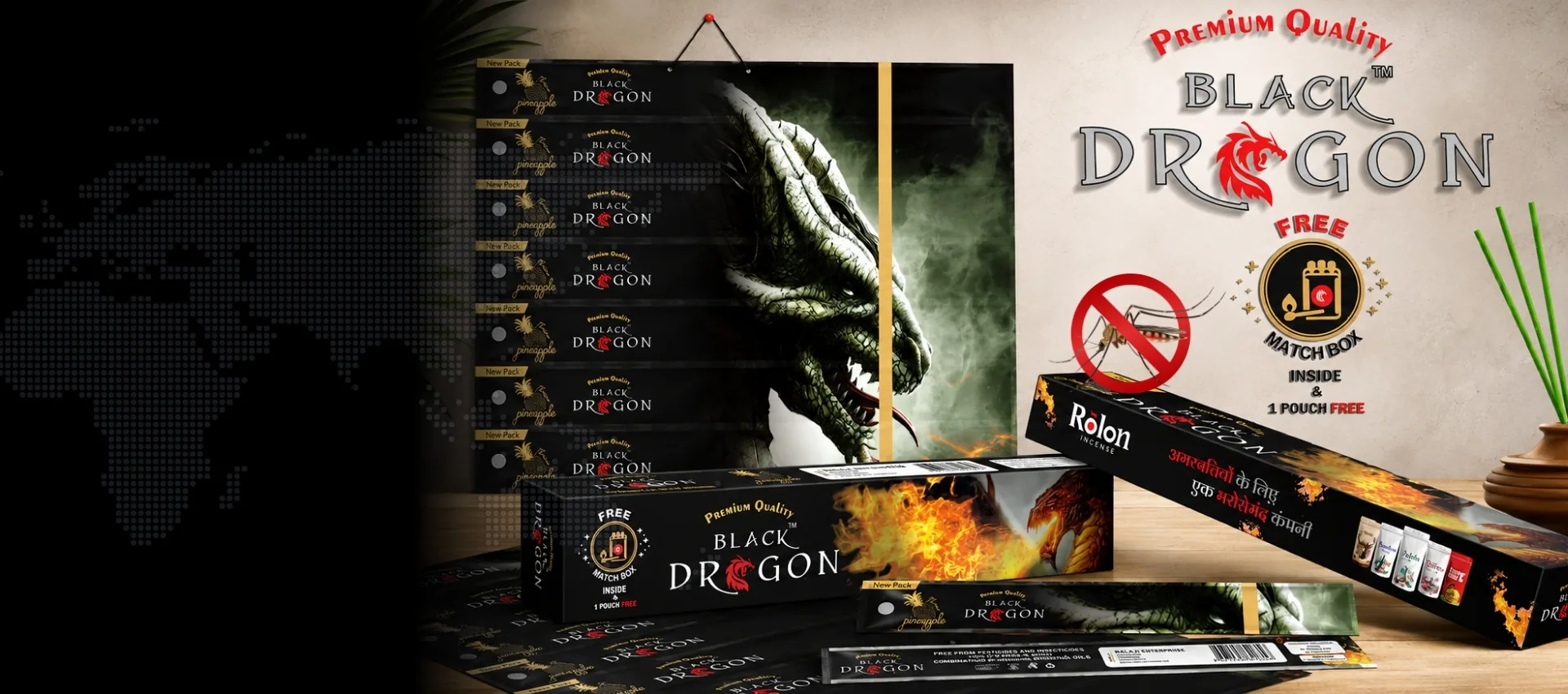 Black Dragon Premium Quality Incense Sticks